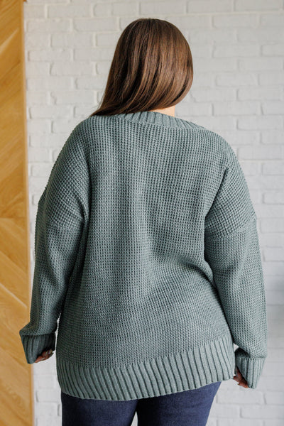 Lakeside View Drop Shoulder Sweater in Sage Southern Soul Collectives