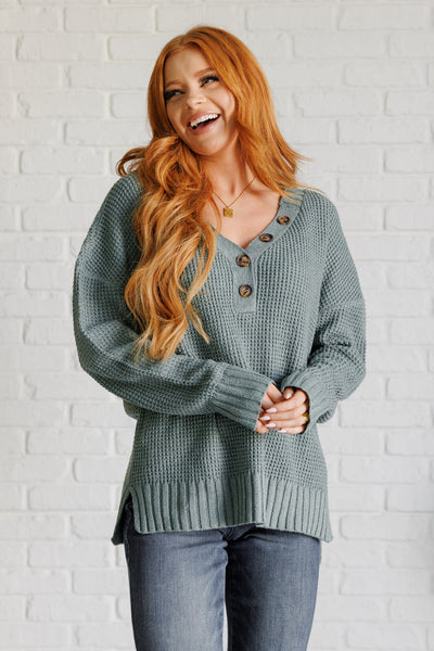 Lakeside View Drop Shoulder Sweater in Sage Southern Soul Collectives