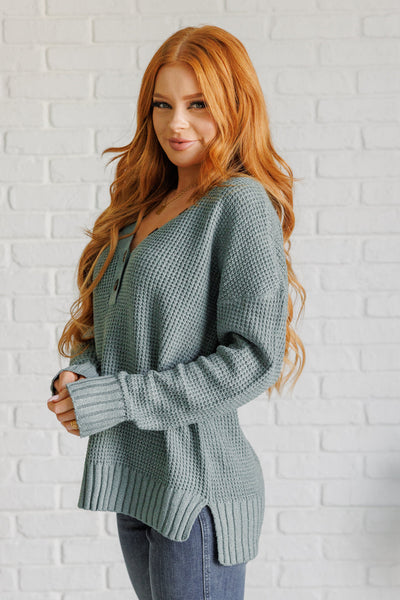 Lakeside View Drop Shoulder Sweater in Sage Southern Soul Collectives