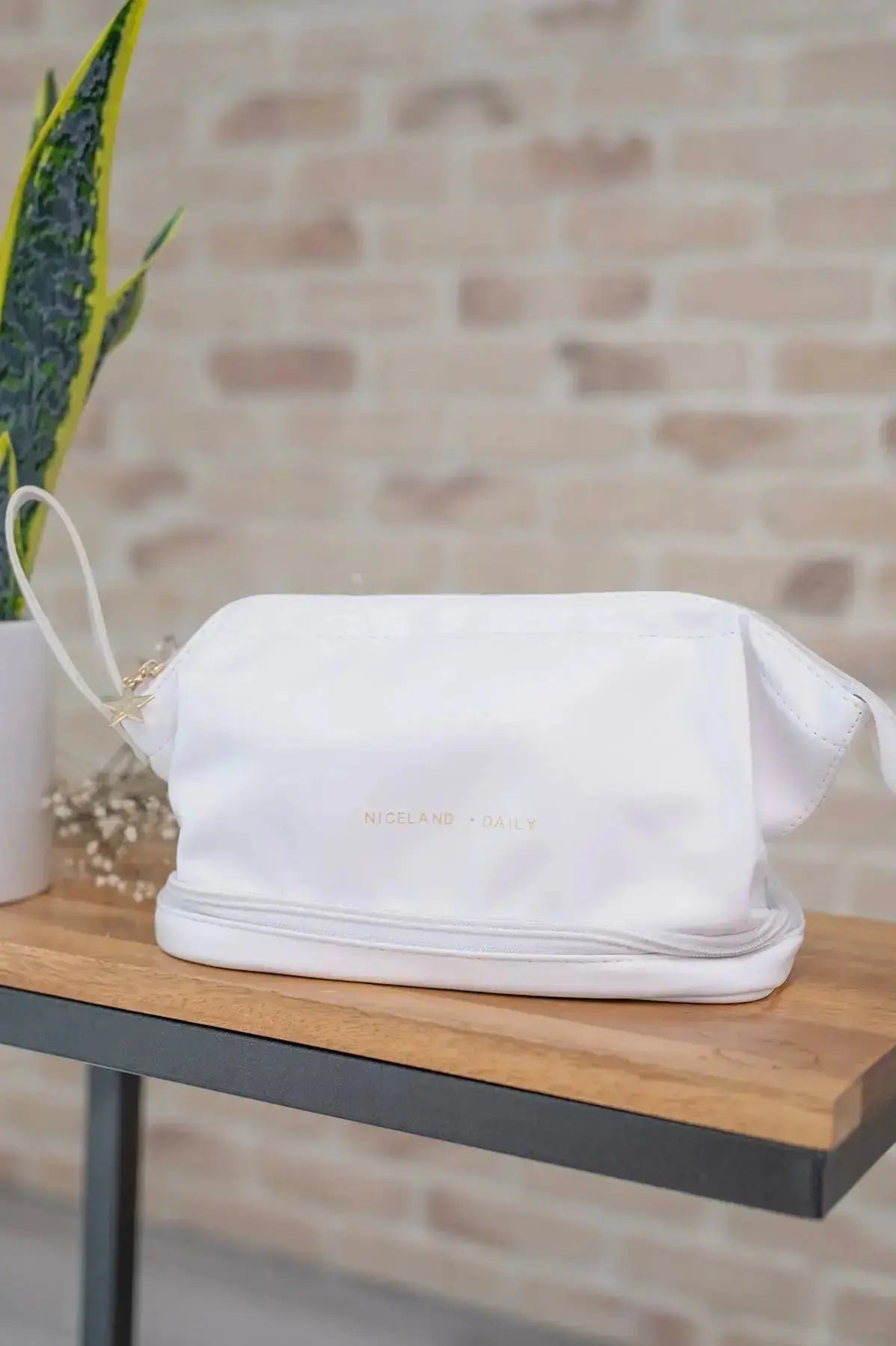 Large Cloud Cosmetic Bag Ivory White Womens Southern Soul Collectives