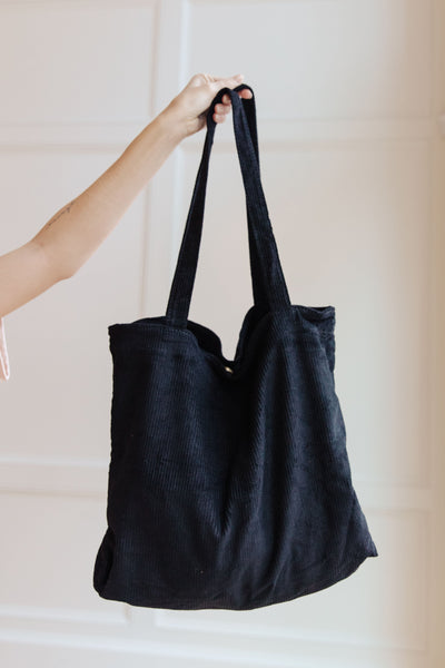 Last Minute Corduroy Tote in Black Southern Soul Collectives