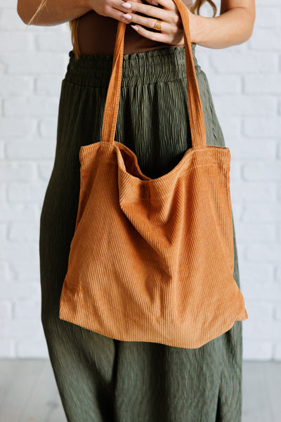 Last Minute Corduroy Tote in Brown Southern Soul Collectives