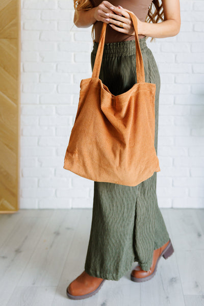 Last Minute Corduroy Tote in Brown Southern Soul Collectives