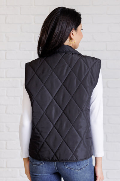 Layering Queen Quilted Puffer Vest in Black Southern Soul Collectives