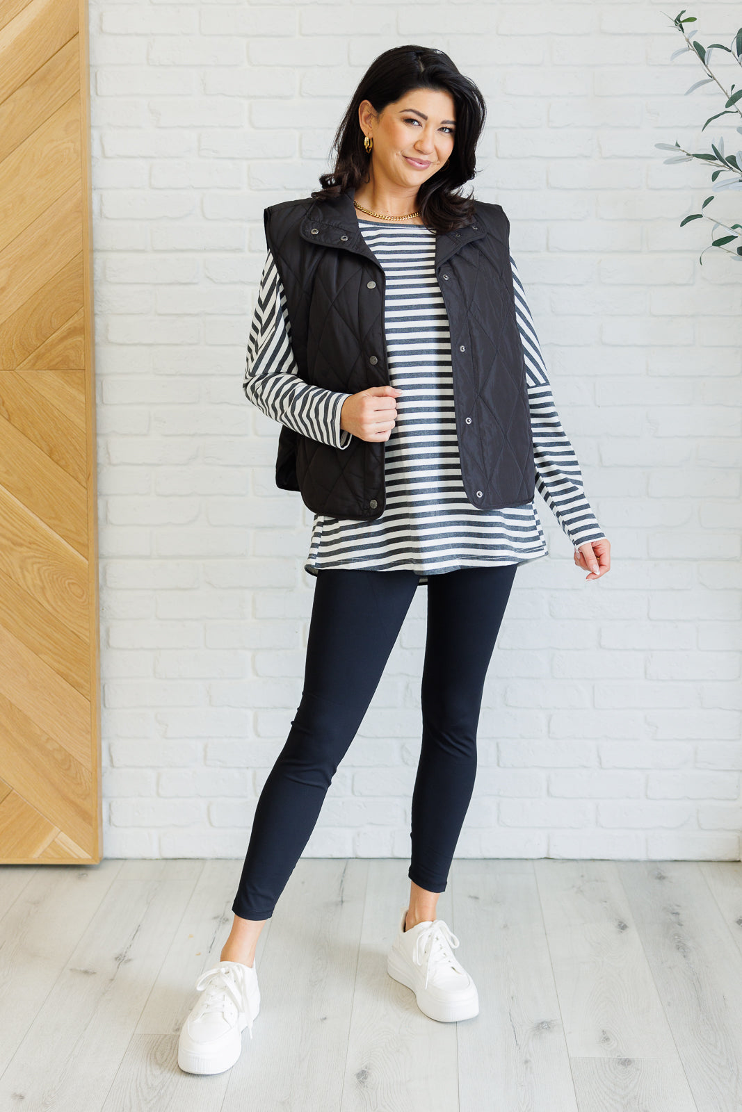 Layering Queen Quilted Puffer Vest in Black Southern Soul Collectives