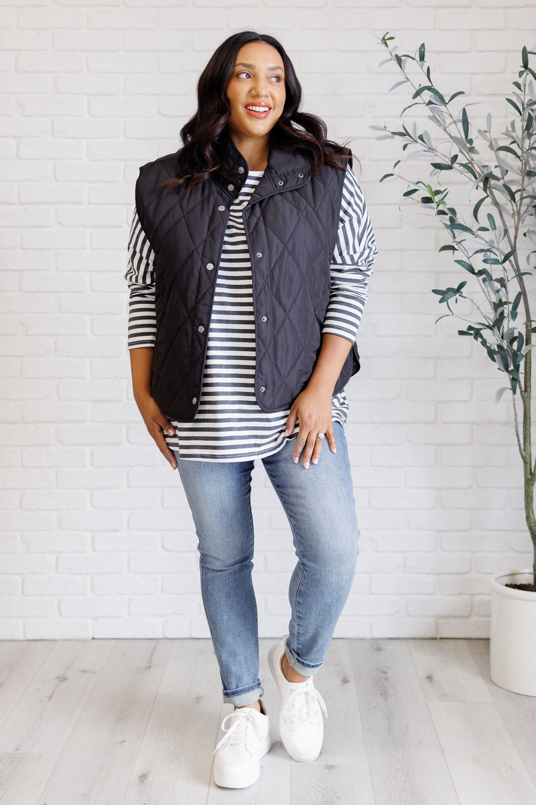 Layering Queen Quilted Puffer Vest in Black Southern Soul Collectives