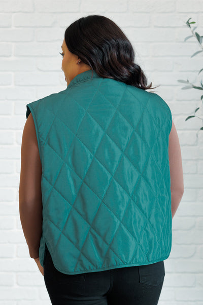 Layering Queen Quilted Puffer Vest in Hunter Green Southern Soul Collectives