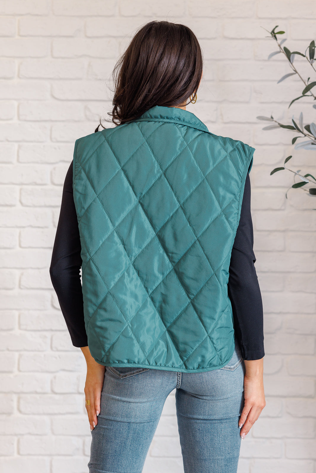 Layering Queen Quilted Puffer Vest in Hunter Green Southern Soul Collectives