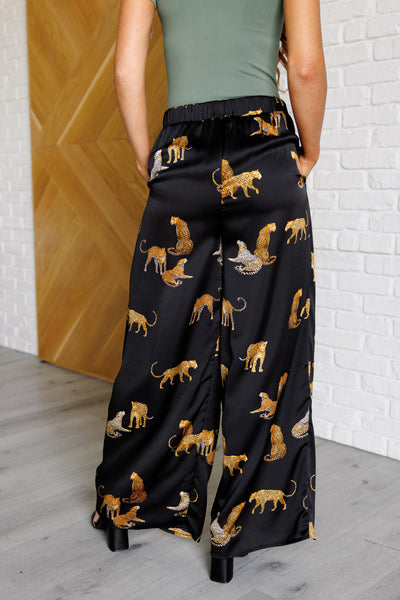 Legendary in Leopard Satin Wide Leg Pants Southern Soul Collectives