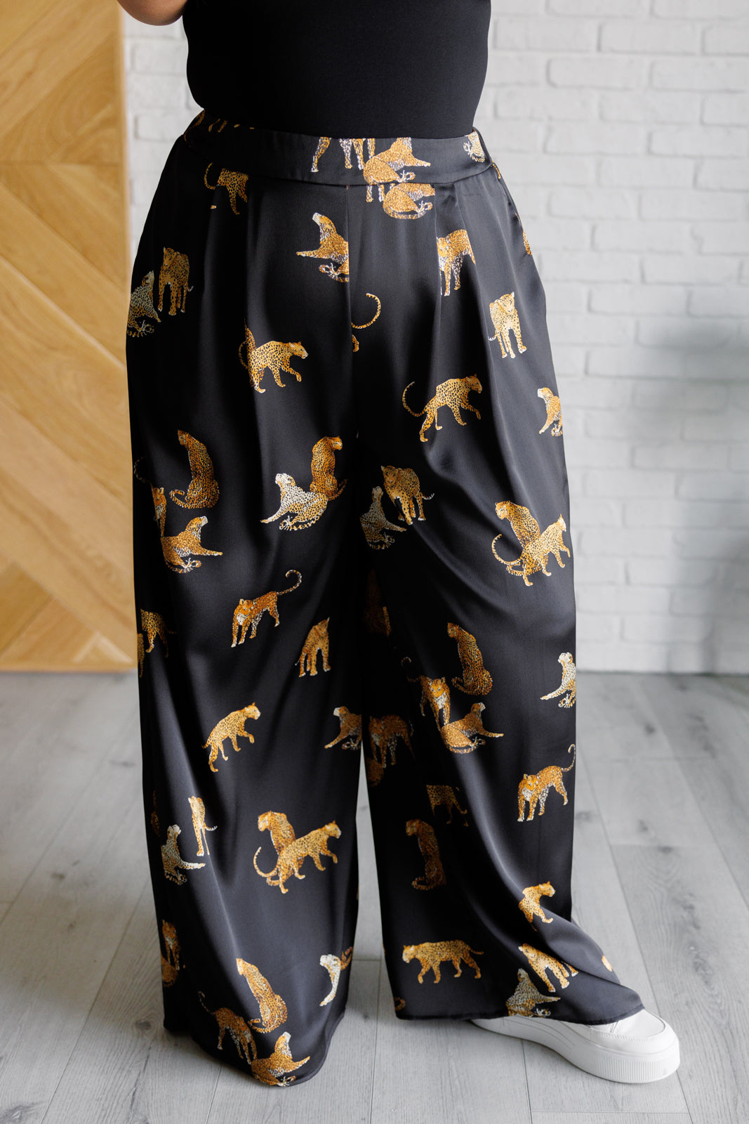 Legendary in Leopard Satin Wide Leg Pants Southern Soul Collectives