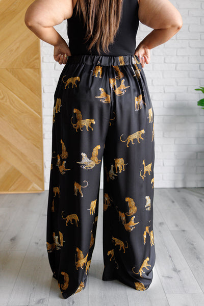 Legendary in Leopard Satin Wide Leg Pants Southern Soul Collectives