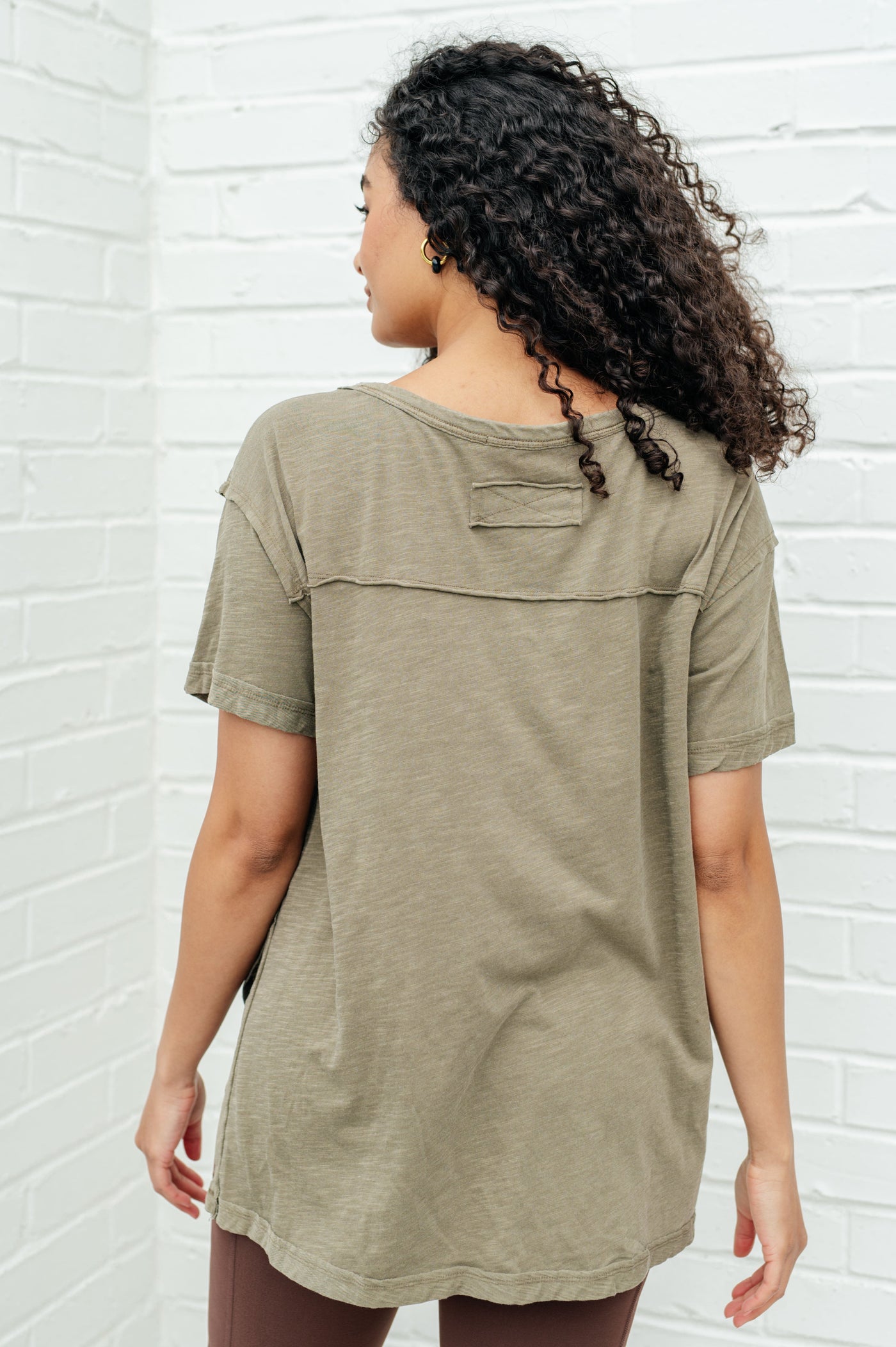 Let Me Live Relaxed Tee in Army Southern Soul Collectives