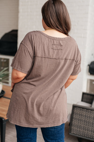 Let Me Live Relaxed Tee in Brown Southern Soul Collectives