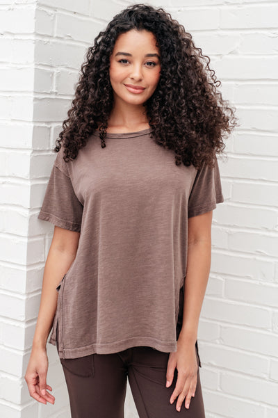 Let Me Live Relaxed Tee in Brown Southern Soul Collectives