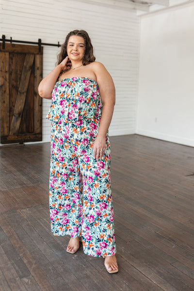 Life of the Party Floral Jumpsuit in Green Southern Soul Collectives