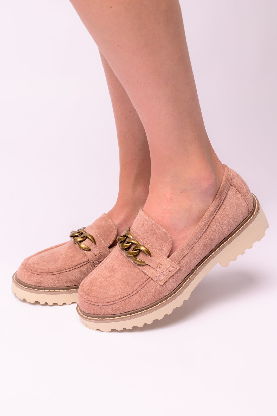 Literally Loafers in Blush Faux Suede Southern Soul Collectives