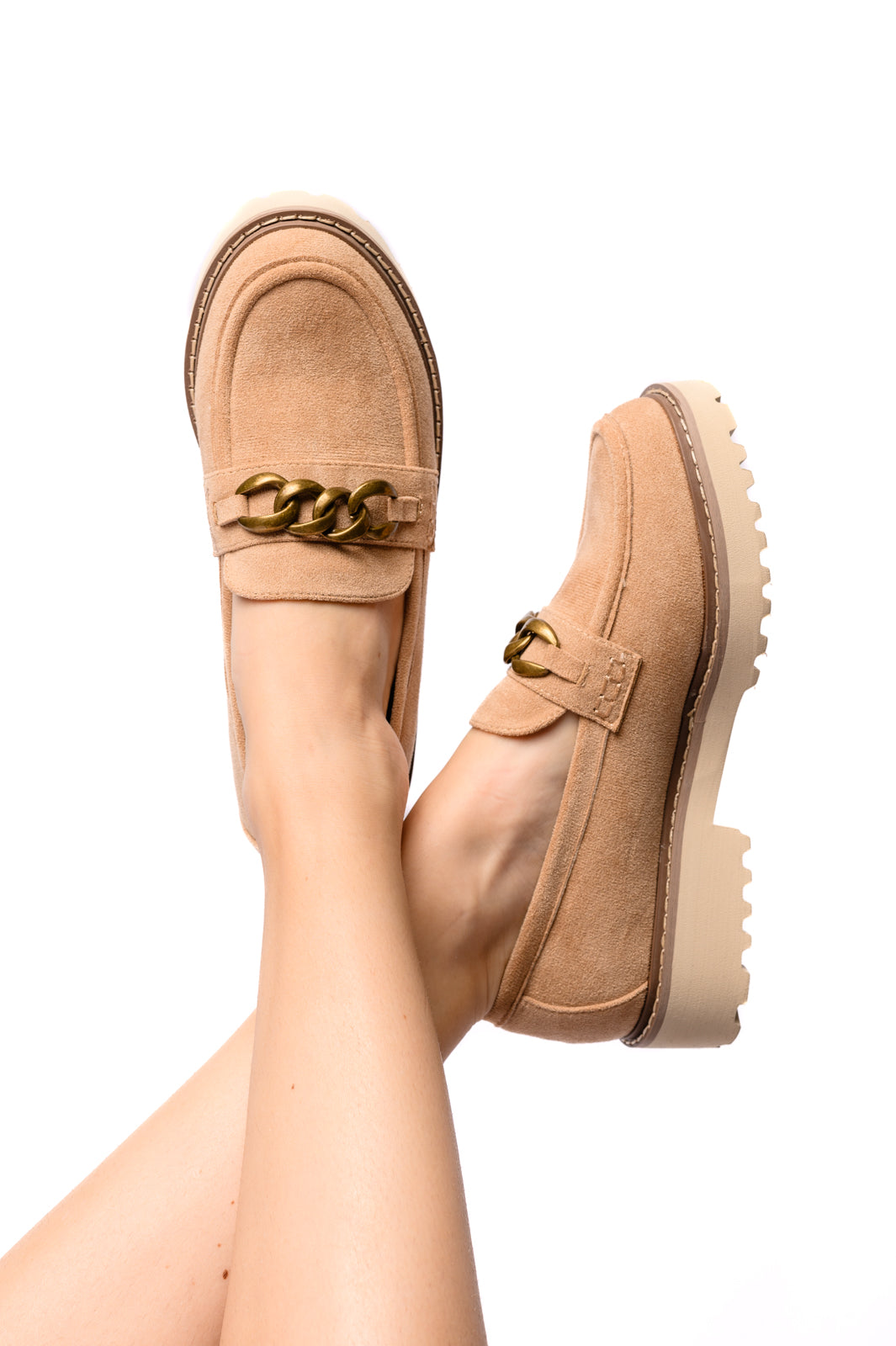 Literally Loafers in Camel Faux Suede Southern Soul Collectives