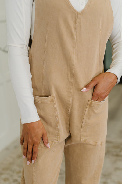 Little Miss Picnic V-Neck Jumpsuit in Brush Southern Soul Collectives