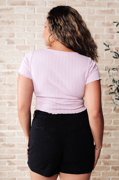 Little Ol' Me V-Neck Top in Lavender Southern Soul Collectives