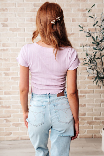 Little Ol' Me V-Neck Top in Lavender Southern Soul Collectives