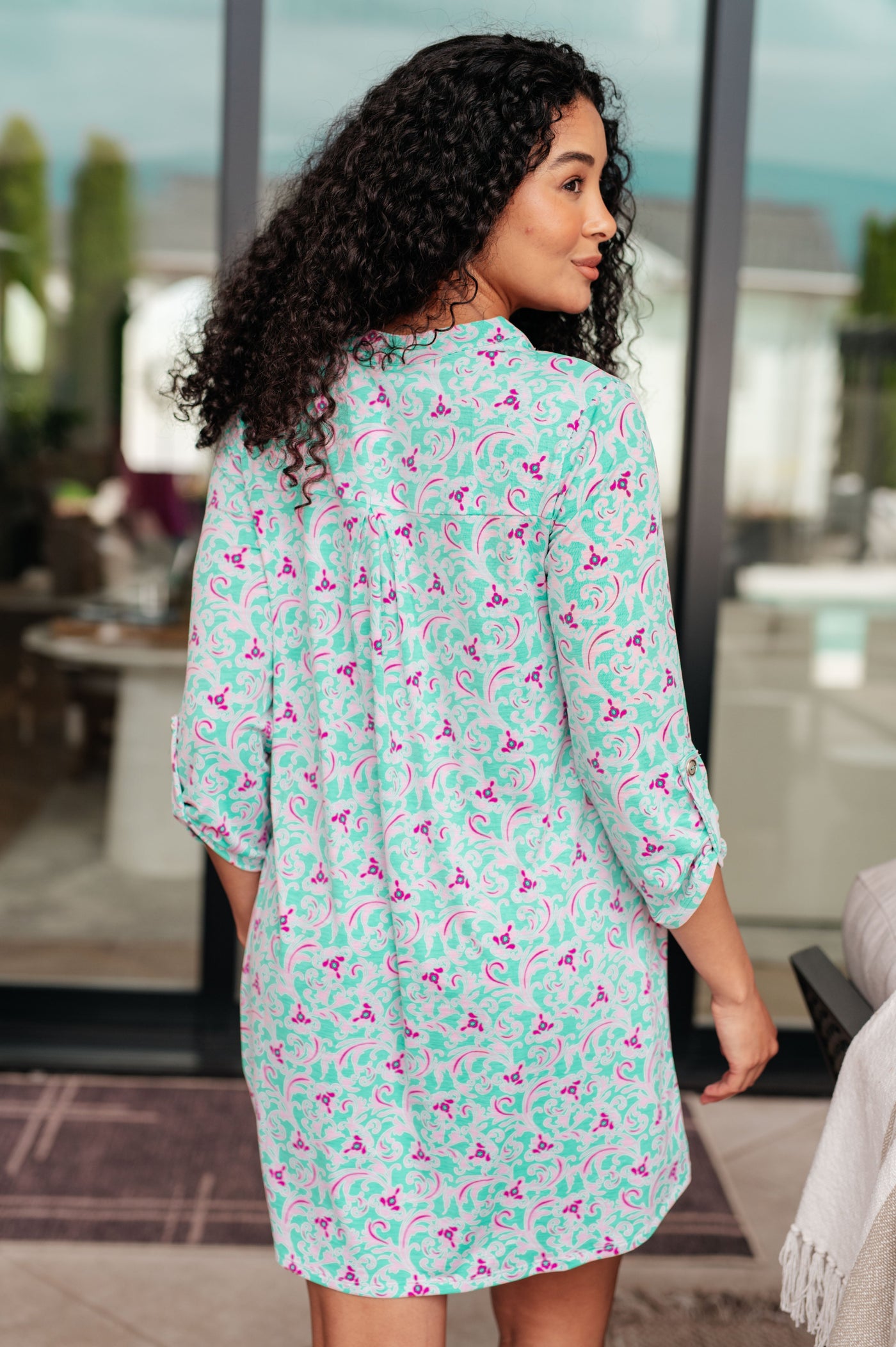 Lizzy Dress in Mint and Magenta Southern Soul Collectives