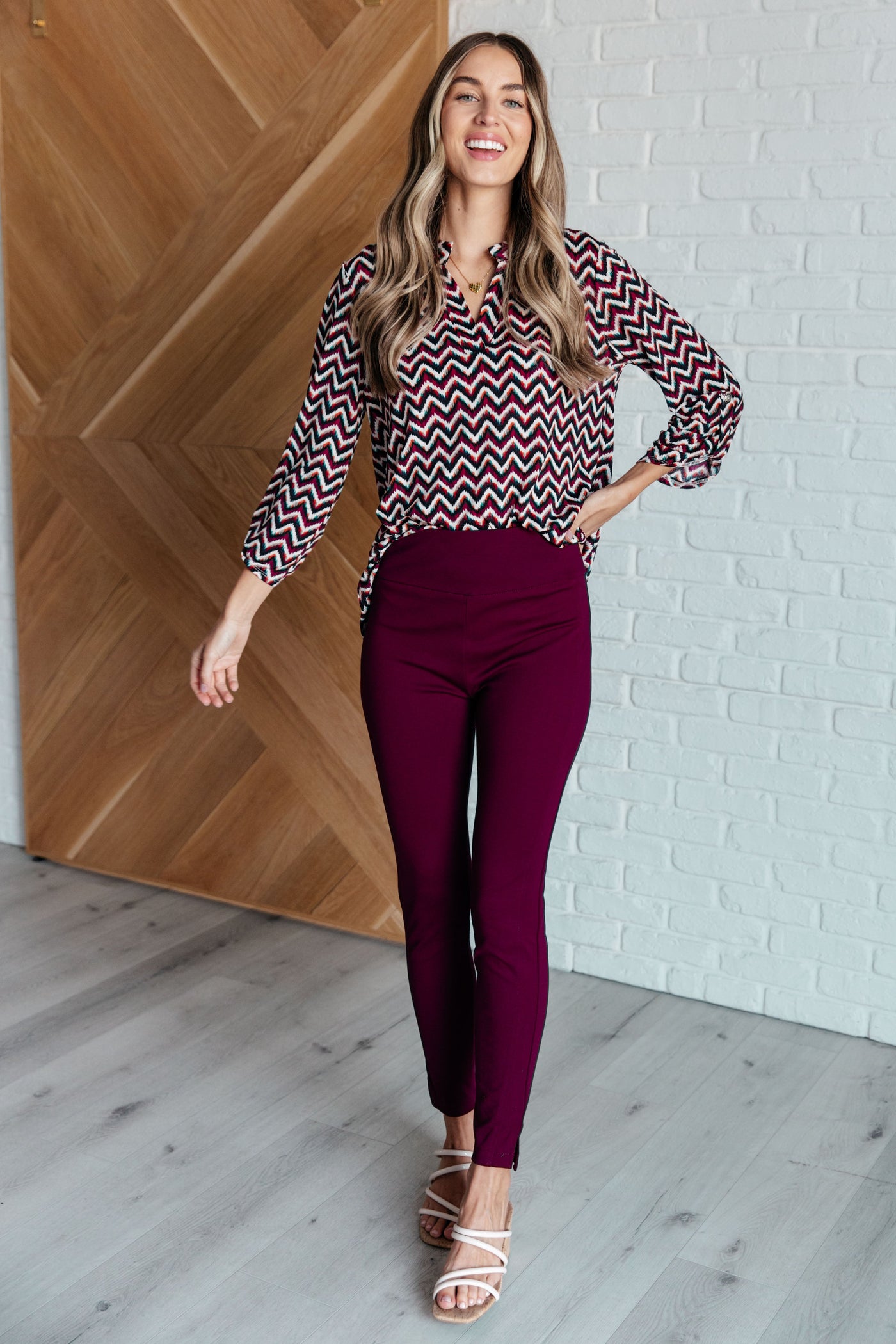 Lizzy Top in Magenta and Black Chevron Southern Soul Collectives