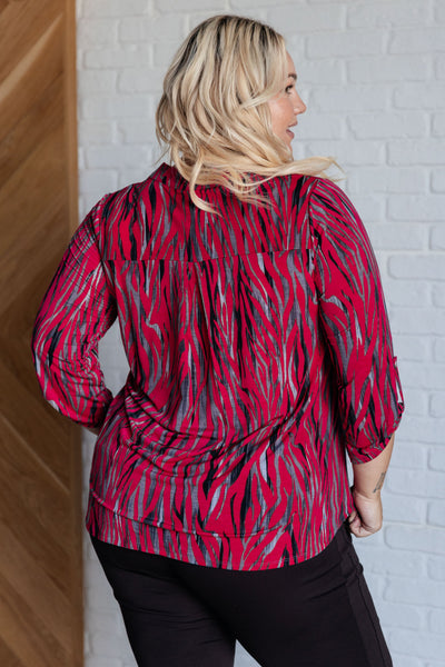 Lizzy Top in Magenta and Red Strokes Southern Soul Collectives