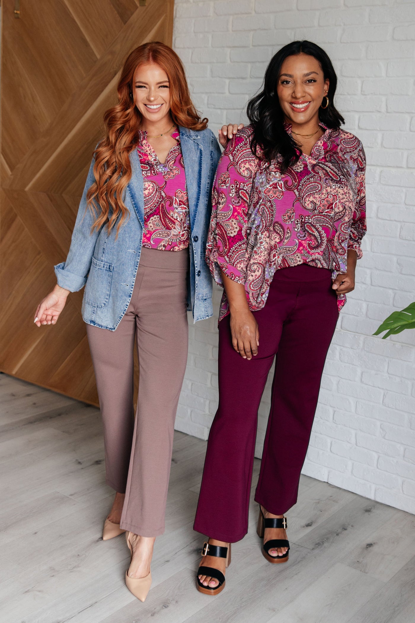 Lizzy Top in Magenta and Wine Paisley Southern Soul Collectives