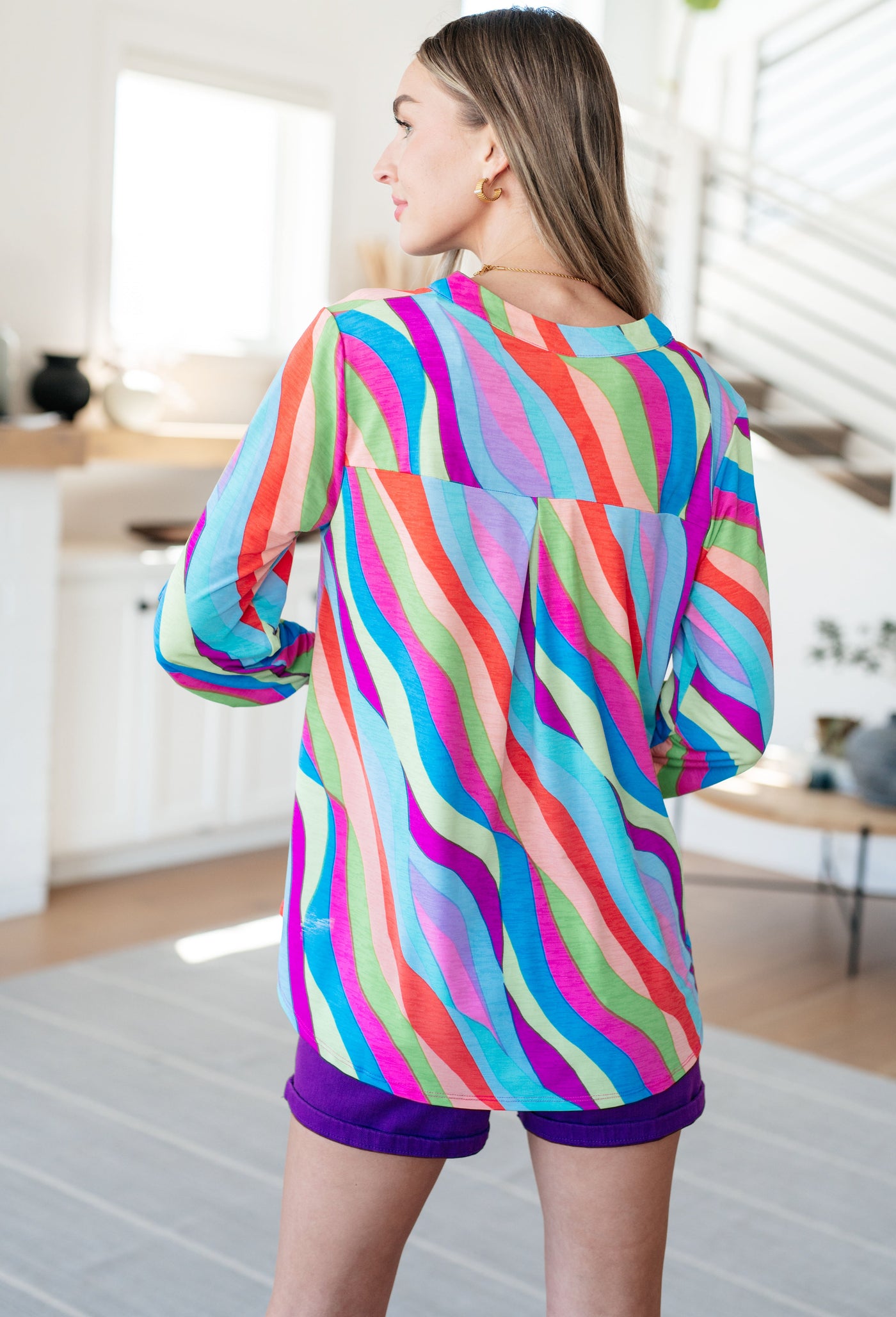 Lizzy Top in Multi Mod Stripe Southern Soul Collectives