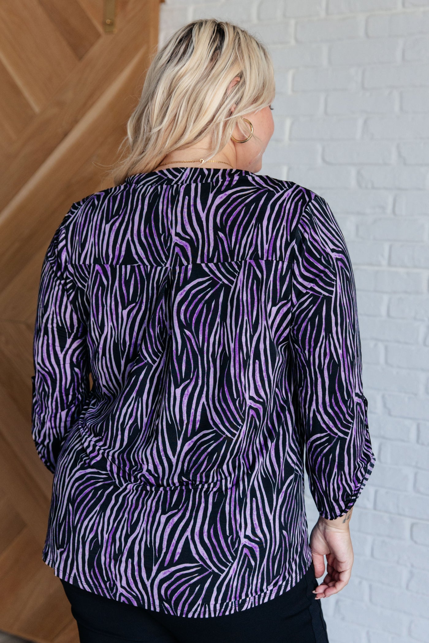 Lizzy Top in Violet and Black Multi Stroke Southern Soul Collectives