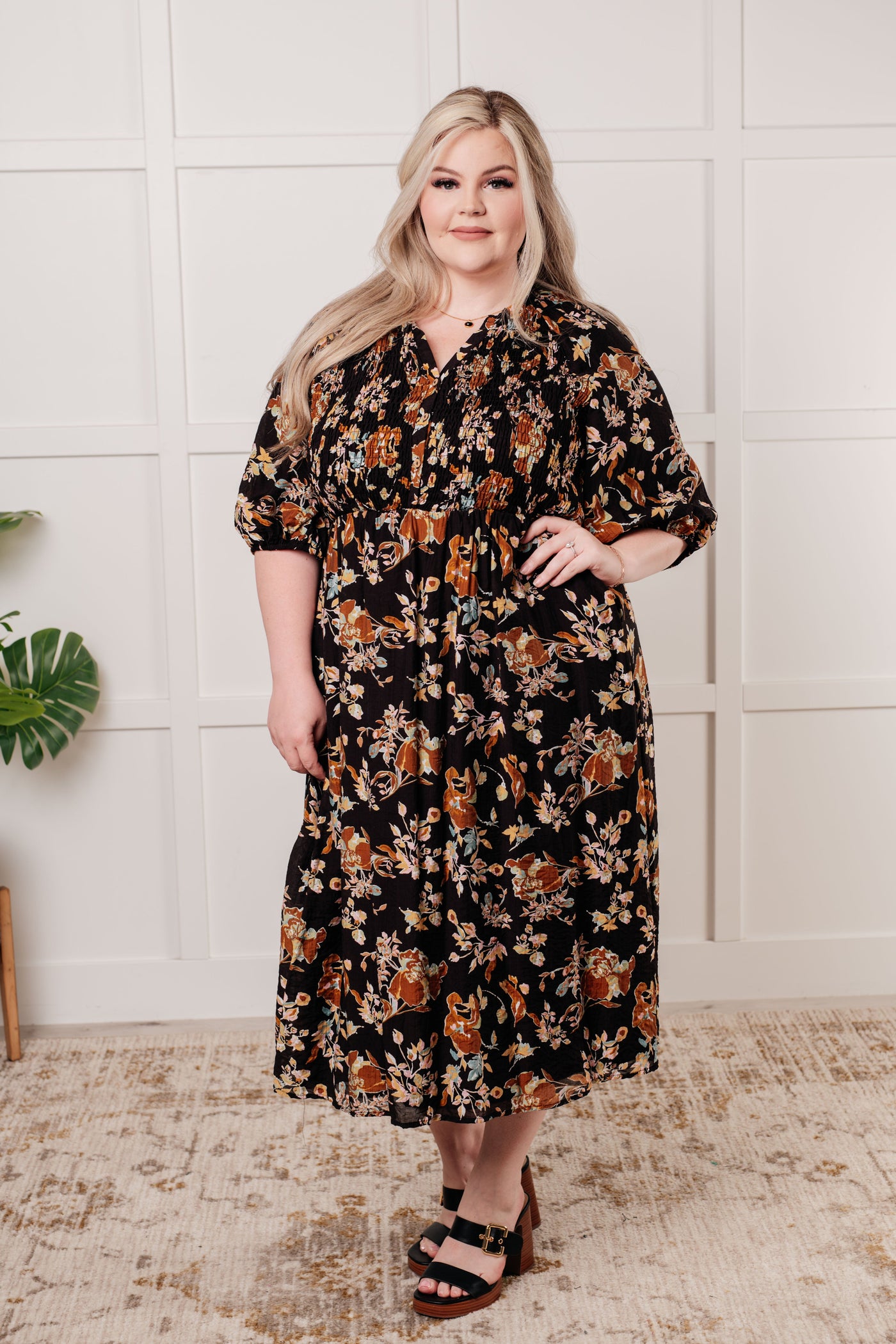 Look My Way Smocked Bodice Button Down Dress Southern Soul Collectives