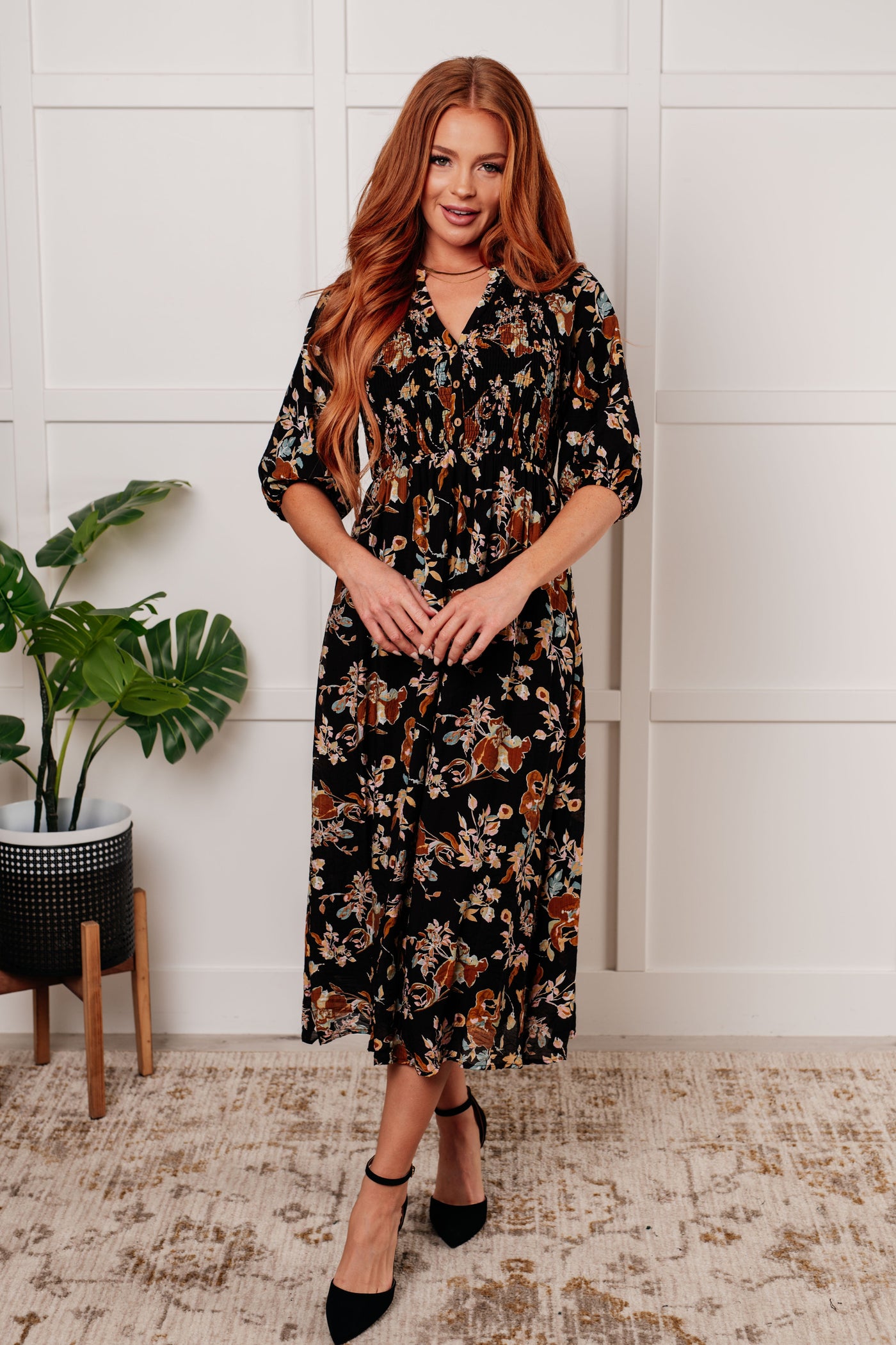 Look My Way Smocked Bodice Button Down Dress Southern Soul Collectives