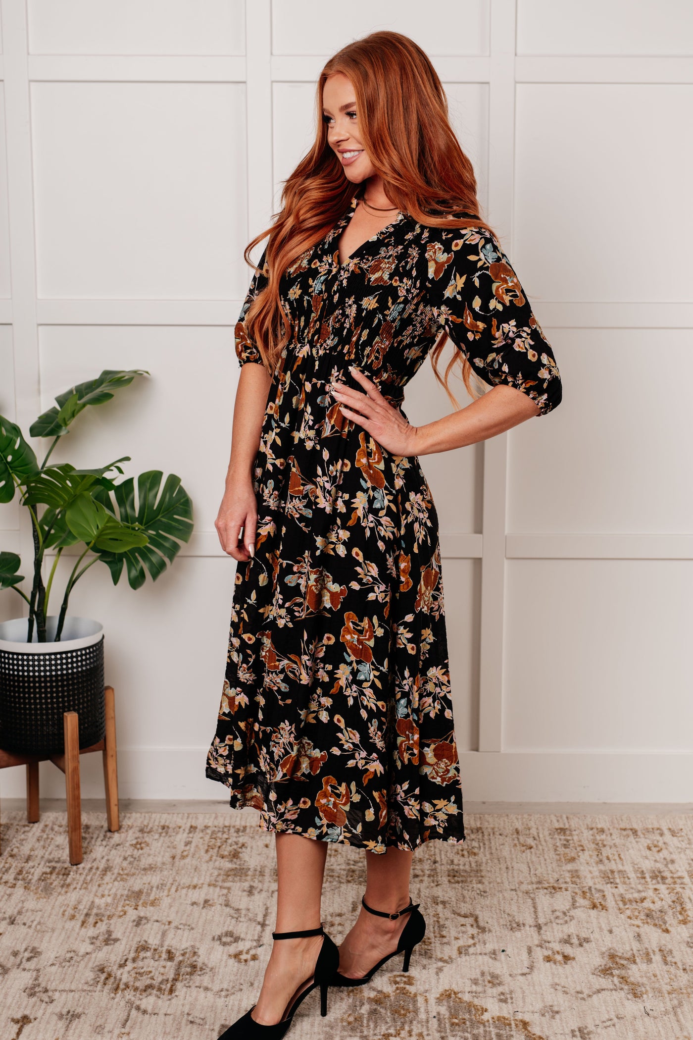 Look My Way Smocked Bodice Button Down Dress Southern Soul Collectives