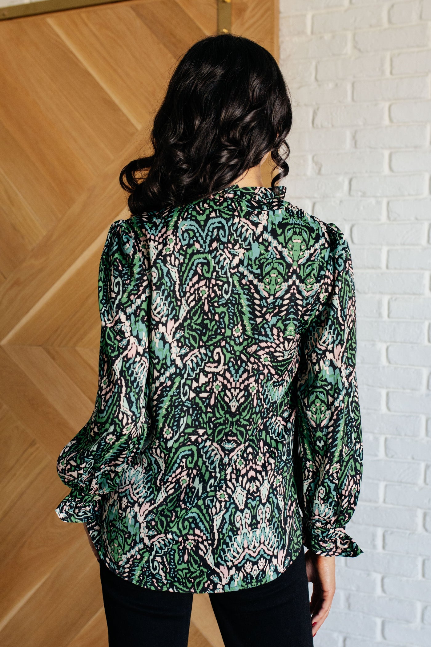 Looking Out Damask Print Blouse Southern Soul Collectives