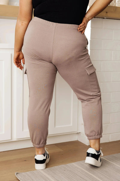 Lounge A Lot Cargo Sweatpants in Mocha Womens Southern Soul Collectives