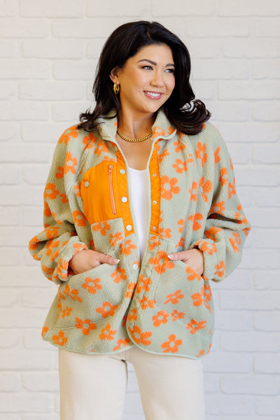 Love It Don't Leave It Floral Fleece Jacket Southern Soul Collectives