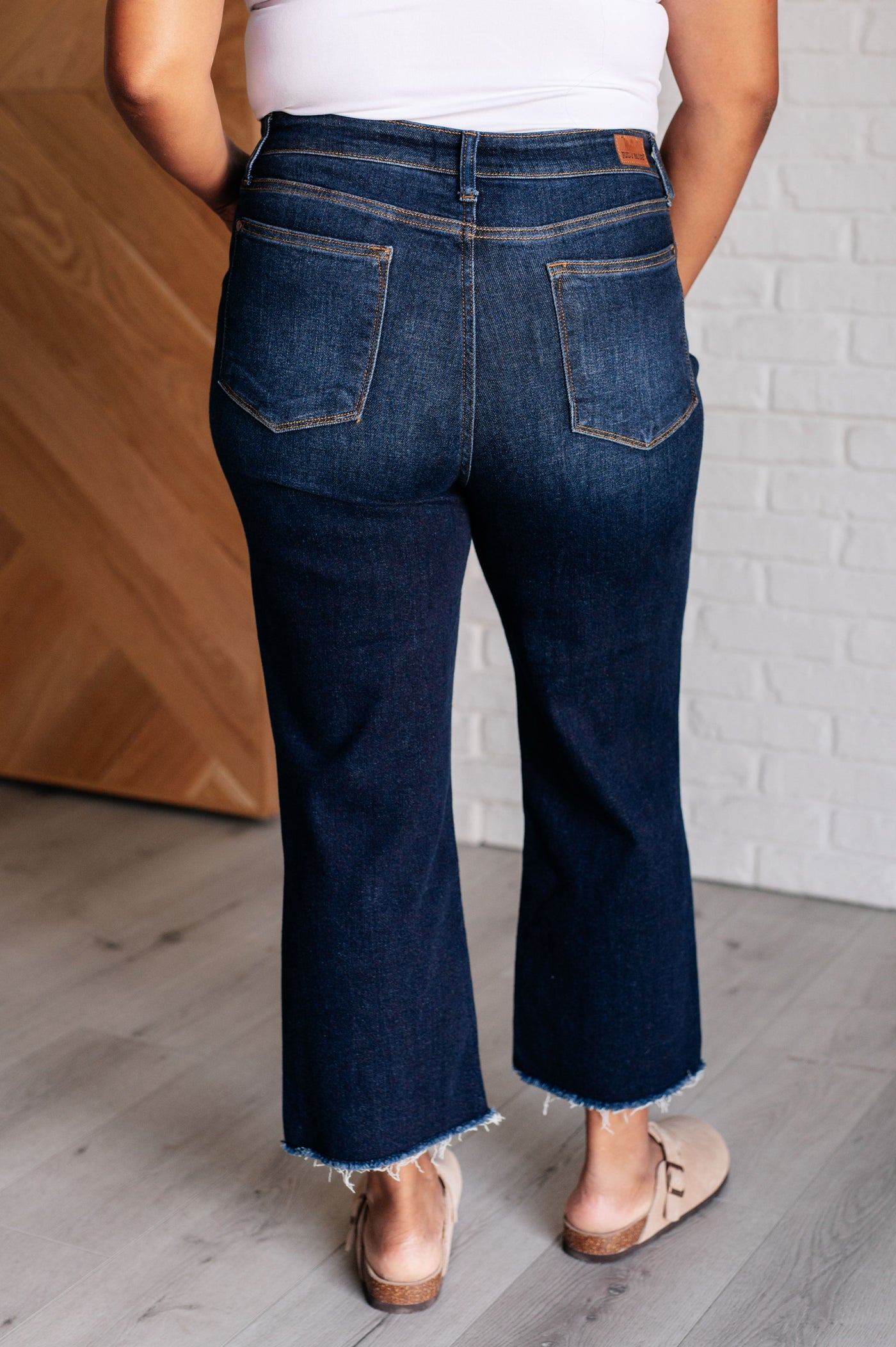 Madeline High Rise Cropped Wide Leg Jeans Southern Soul Collectives