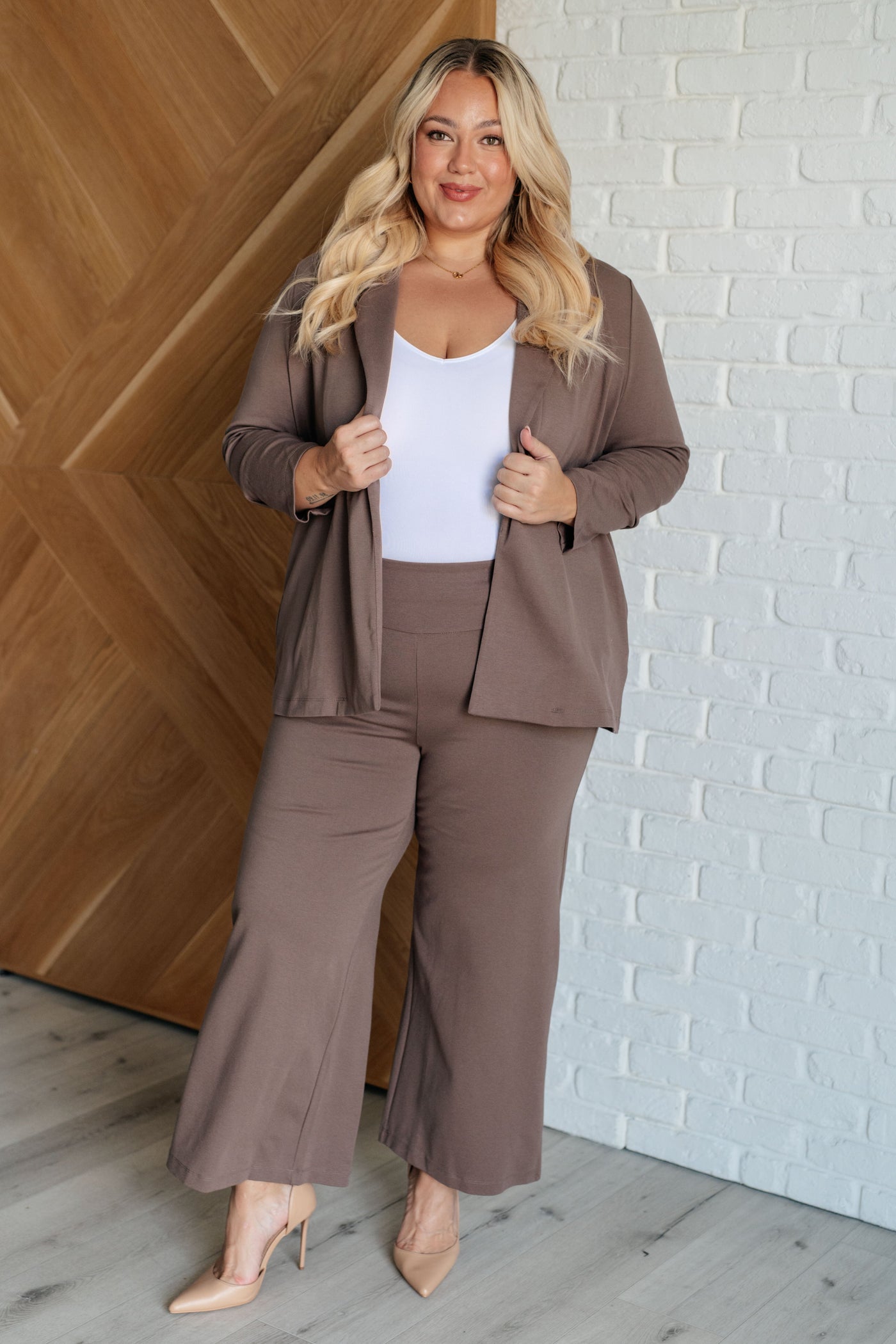 Magic Wide Leg Crop Pants in Dark Mocha Southern Soul Collectives