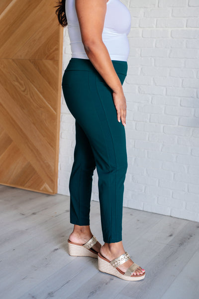 Magic Ankle Crop Skinny Pants in Hunter Green Southern Soul Collectives