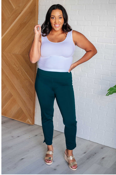 Magic Ankle Crop Skinny Pants in Hunter Green Southern Soul Collectives