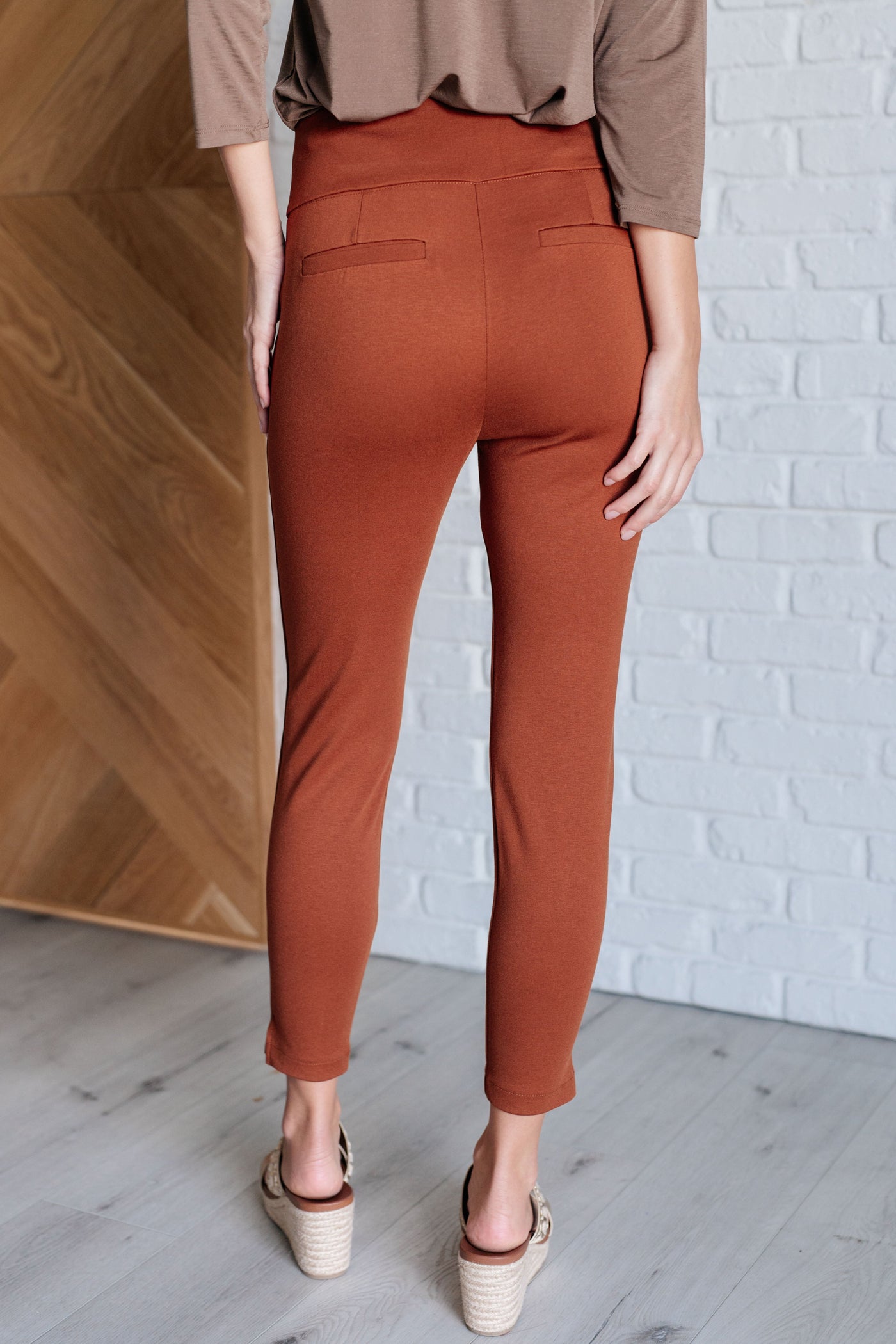 Magic Ankle Crop Skinny Pants in Rust Southern Soul Collectives