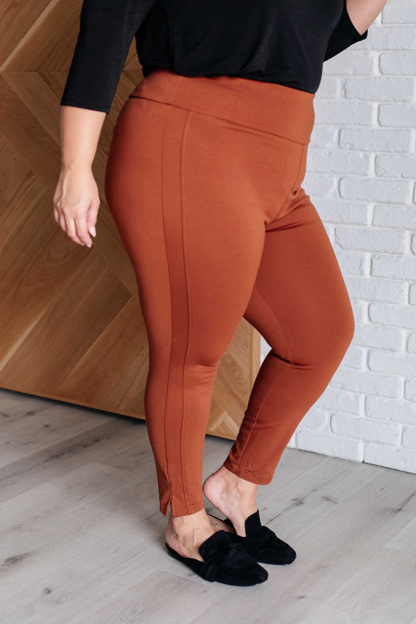 Magic Ankle Crop Skinny Pants in Rust Southern Soul Collectives