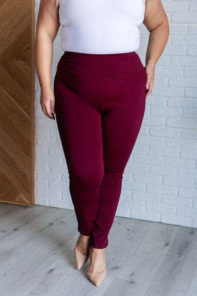 Magic Skinny 28" Pants in Wine Southern Soul Collectives