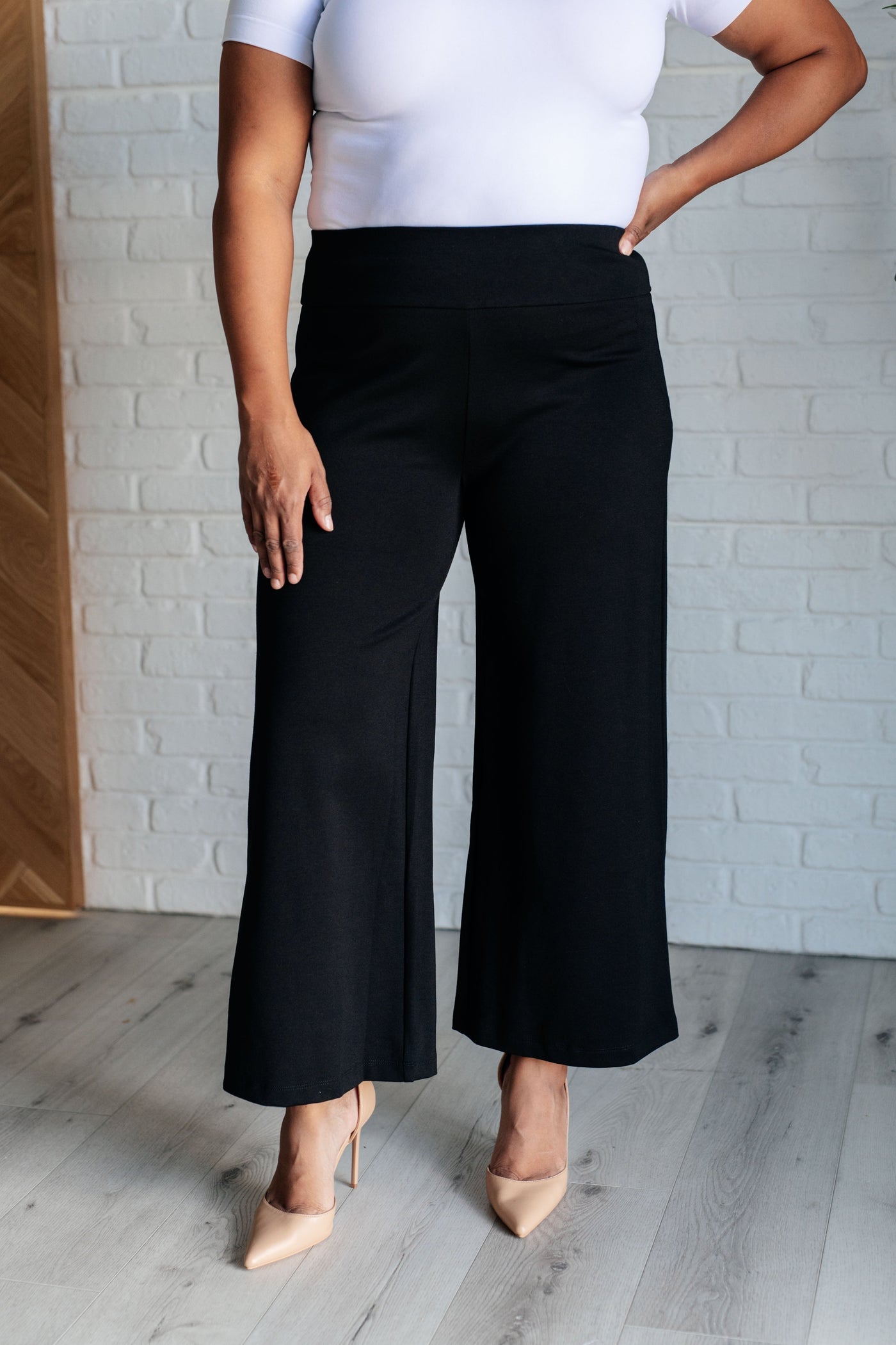 Magic Wide Leg Crop Pants in Black Southern Soul Collectives