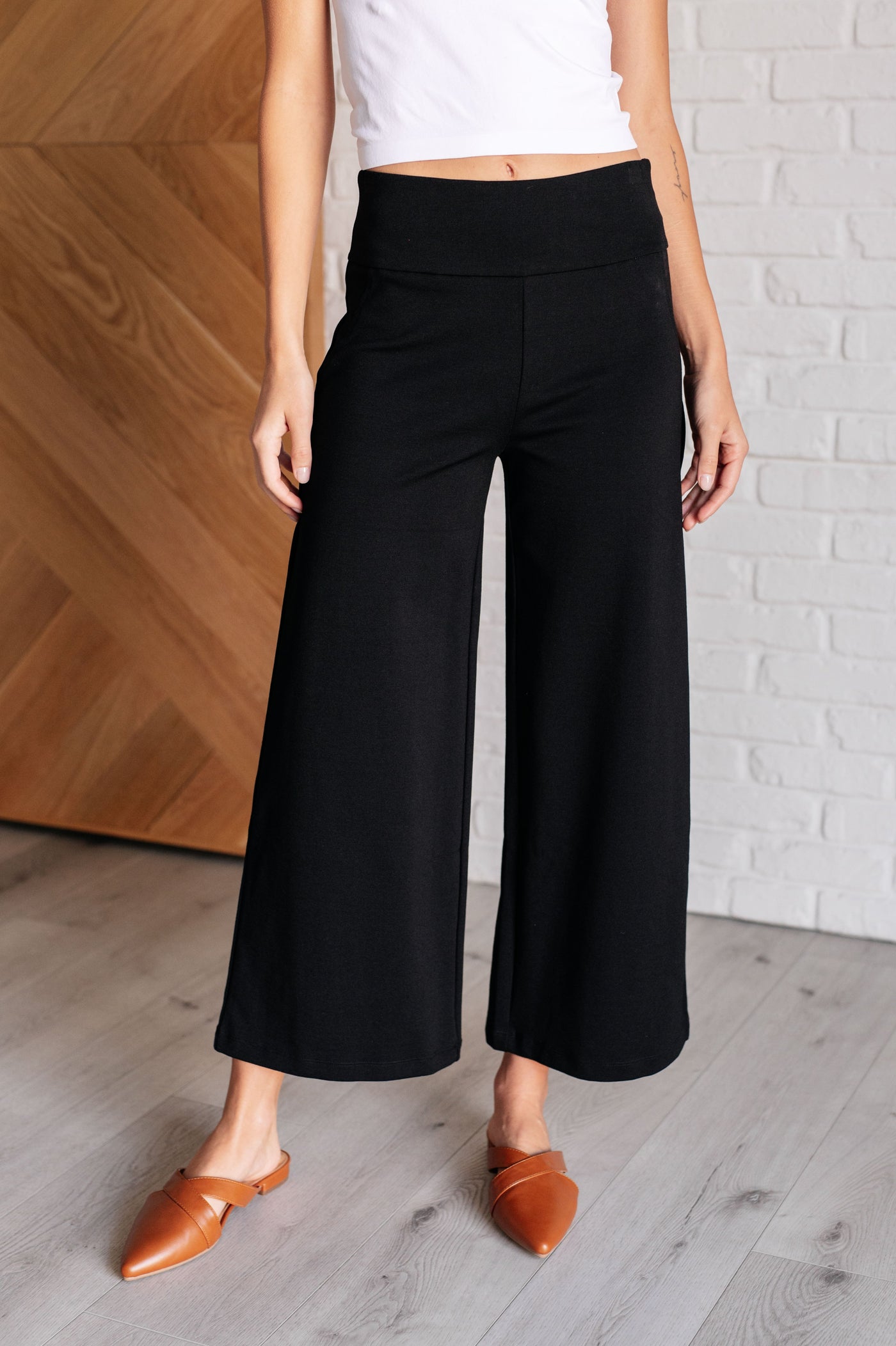 Magic Wide Leg Crop Pants in Black Southern Soul Collectives