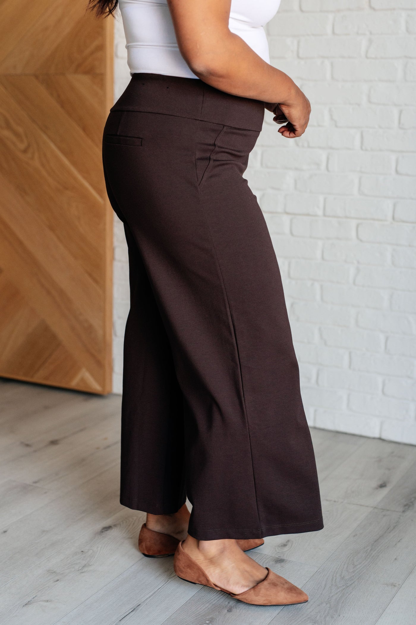 Magic Wide Leg Crop Pants in Chocolate Southern Soul Collectives