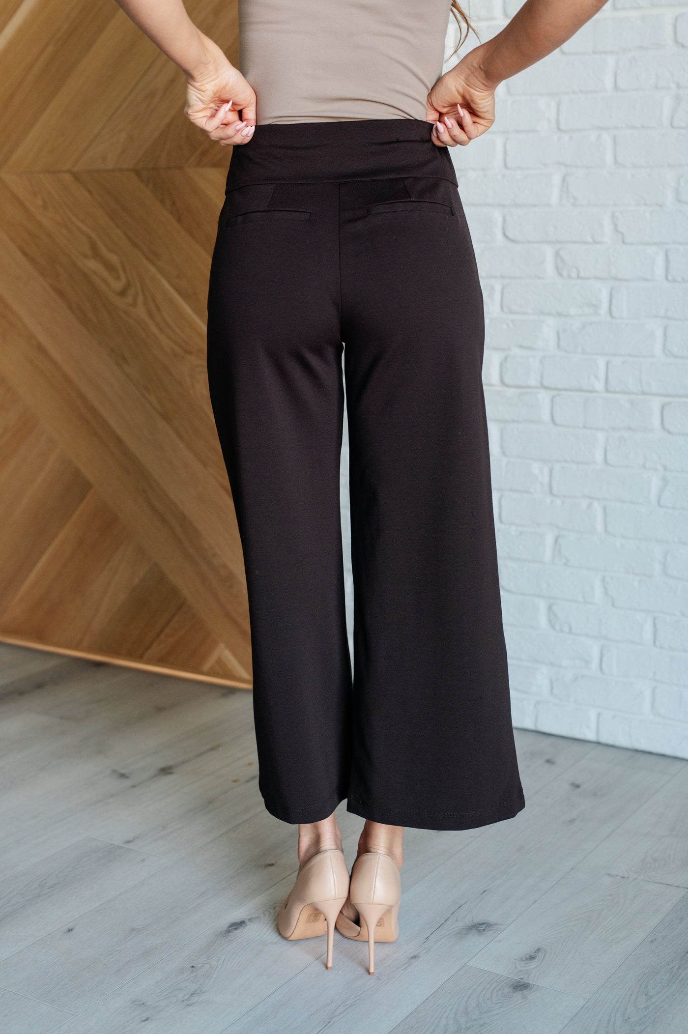 Magic Wide Leg Crop Pants in Chocolate Southern Soul Collectives