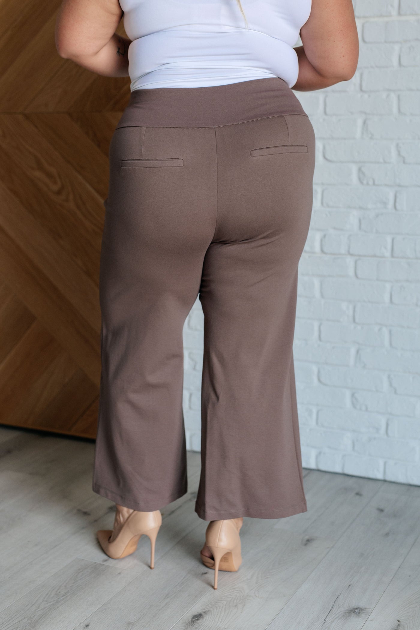 Magic Wide Leg Crop Pants in Dark Mocha Southern Soul Collectives