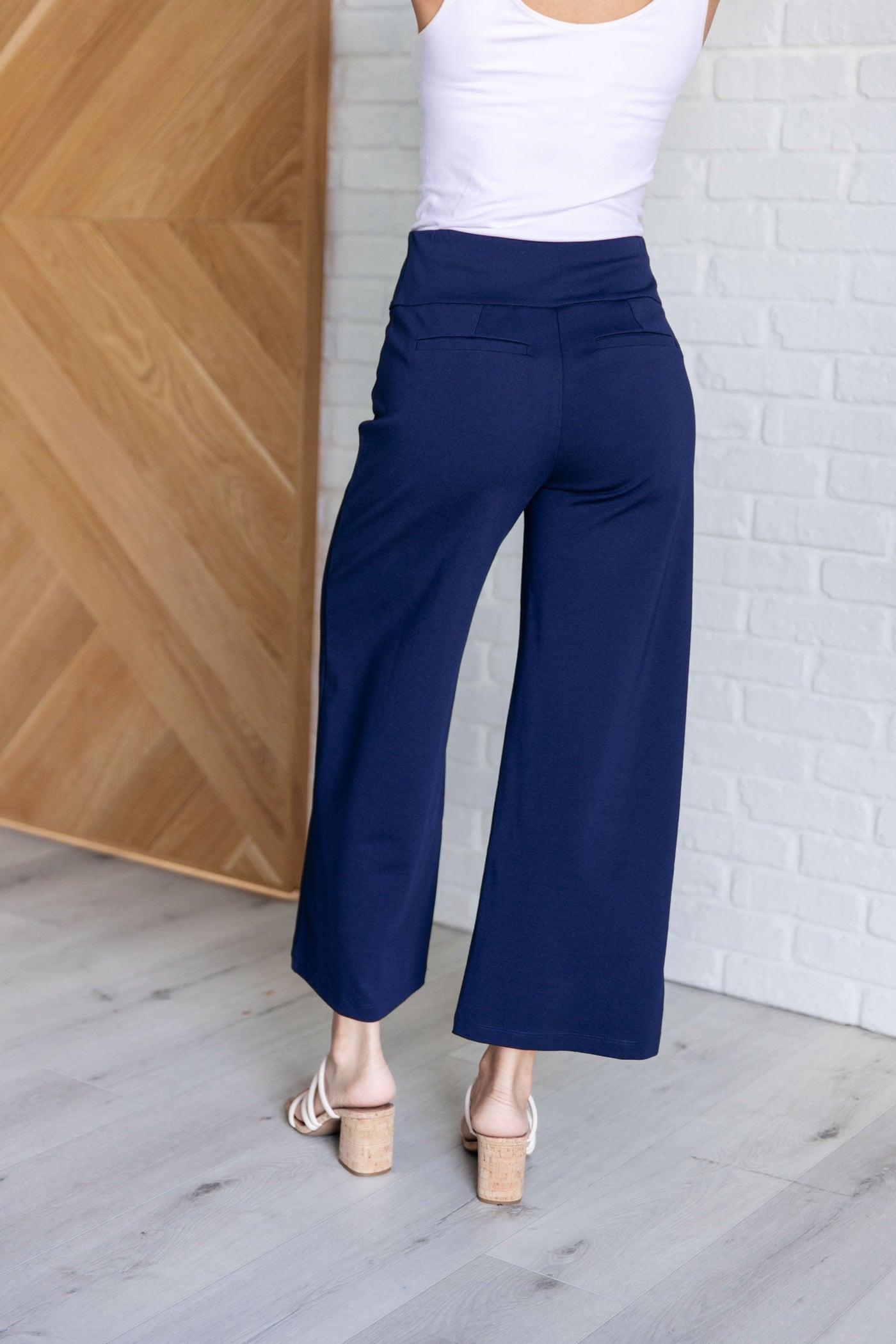 Magic Wide Leg Crop Pants in Navy Southern Soul Collectives