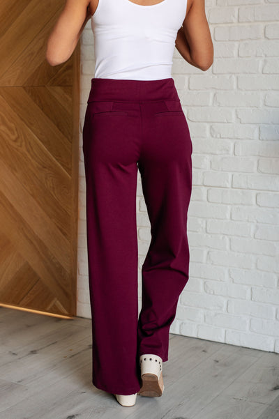 Magic Wide Leg Pants in Wine Southern Soul Collectives